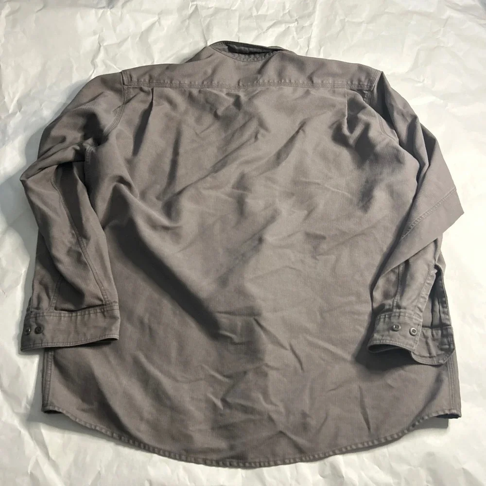 BULLWORK FR Cat 2 Mens IQ Work Shirt XXL‎ Gray Flame Resistant Westex Gen 2